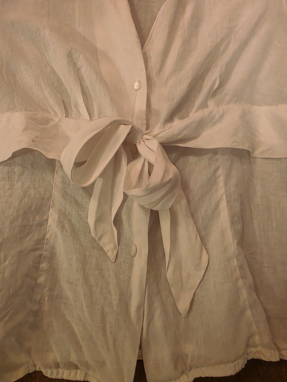 Tie-Front Blouse White